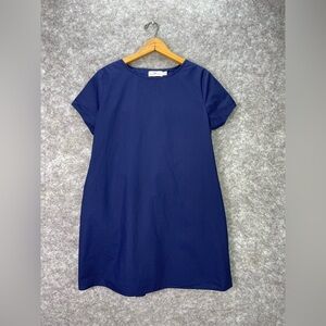 Vineyard Vines Dress Womens XS Blue Short Sleeve Back Bow Shift Made In Italy